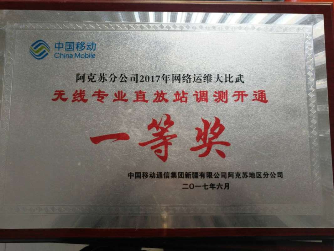 阿克蘇移動(dòng)2017年網(wǎng)絡(luò)運(yùn)維大比武各類獎(jiǎng)項(xiàng)